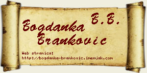 Bogdanka Branković vizit kartica
